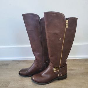 G by Guess brown tall boots, size 6.5 w/buckle